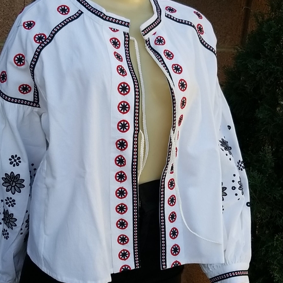 Embroidery light cotton jacket sz Medium Gorgeous - Picture 13 of 14